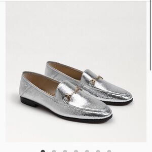 Sam Edelman Silver Loraine Horsebit Loafers